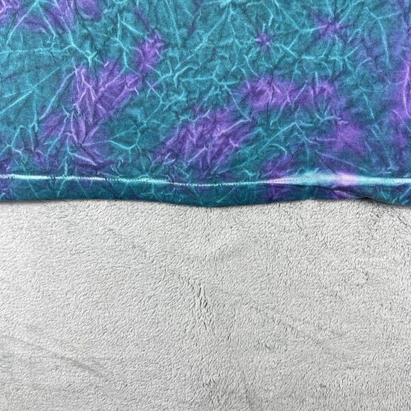 Vintage Fruit of the Loom T Shirt Mens Large Purple Blue Tie Dye Single Stitch - Picture 7 of 11